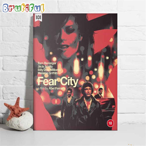 101 Films UK Limited Edition Black Label Blu Ray Release Of Abel Ferraras Classic FEAR CITY Released 4th March Poster Canvas
