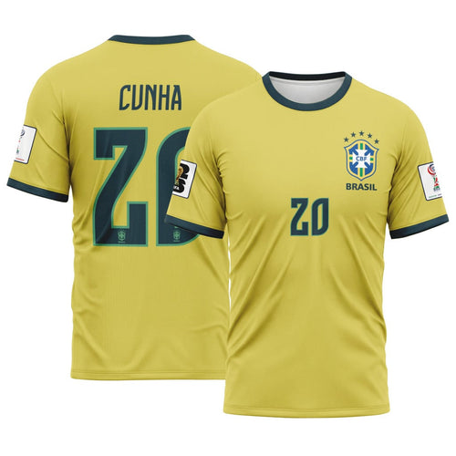 Cunha 20 2026 World Cup Brazil Home AOP T-Shirt