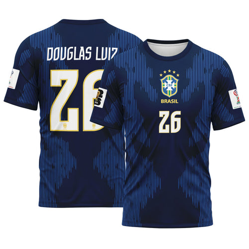 Douglas Luiz 26 AOP T-Shirt 2026 World Cup Brazil Away