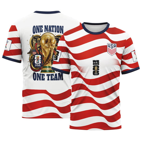 USA AOP T-Shirt World Cup 2026 One Nation One Team USA Home Version