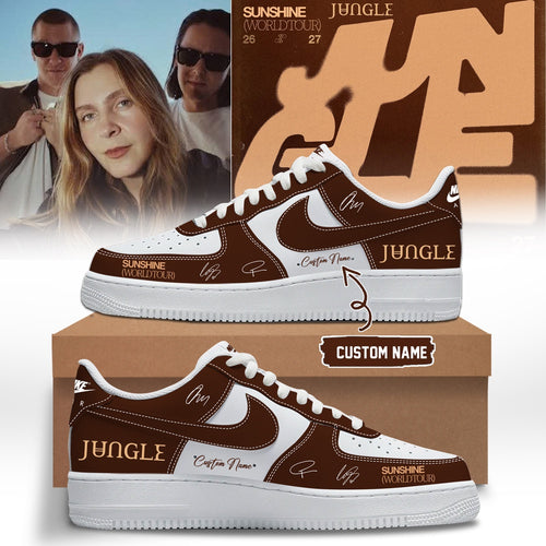 Jungle Sunshine World Tour 2026 27 Limited Edition Signature Red Air Force 1 Shoes Sneakers , Music Air Force 1 Shoes