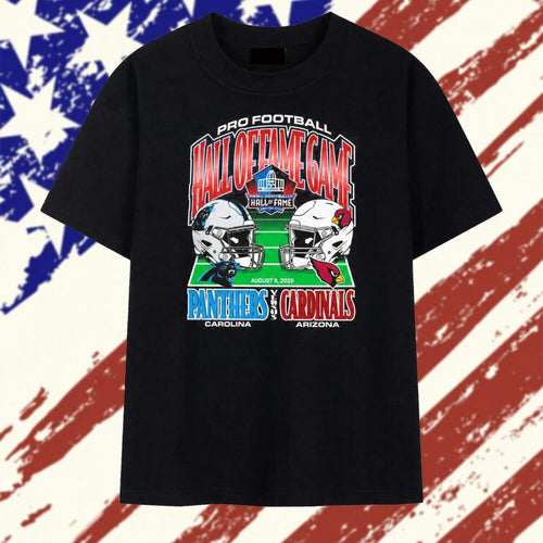 Pro Football Hall of Fame Game 2026 Carolina Panthers Vs Arizona Cardinals Helmets T Shirt , Vintage Trending Shirt