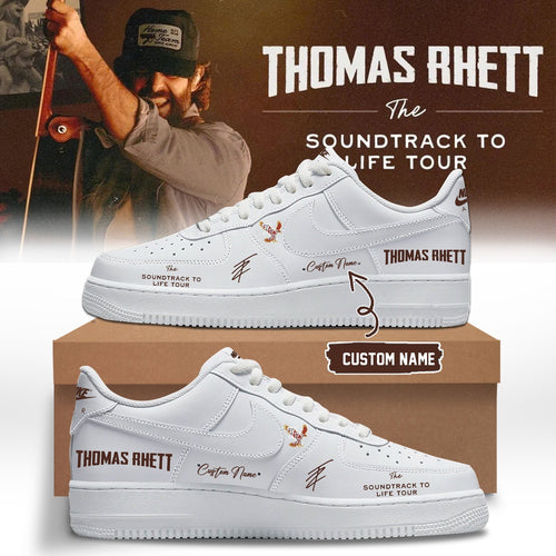 Thomas Rhett The Soundtrack to Life Tour 2026 Signature White Air Force 1 Shoes Sneaker , Music Air Force 1 Shoes