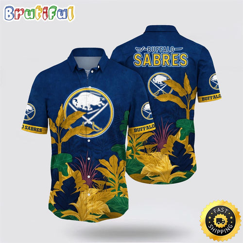 NHL Buffalo Sabres Hawaiian Shirt Tropical Forest Motifs Summer Hawaiian Shirt