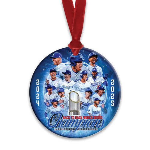 2025 Dodgers Back to Back World Series Champions Ornament