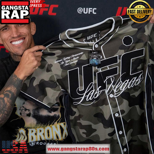 2025 Men’s Camo UFC 317 Fashion Edition Baseball Jersey Shirt