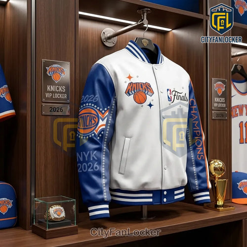 2026 NBA Finals Champions New York Knicks Baseball Jacket