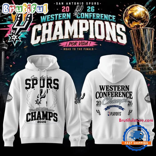 2026 NBA Western Conference Champions San Antonio Spurs Go Spurs Go Finals Bound Limited White Hoodie T-Shirt
