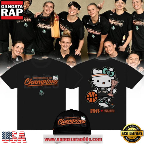 2026 New York Liberty x Hello Kitty WNBA Commissioner’s Cup Champions T Shirt