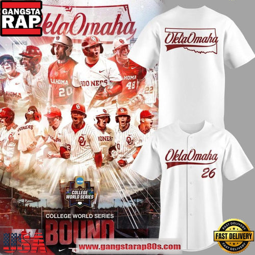 2026 Oklahoma Sooners Baseball College World Series OklaOmaha Baseball Jersey