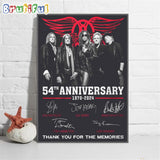 Aerosmith Peace Out Tour 50th Anniversary Thank You For The Memories Wall Art Poster Canvas
