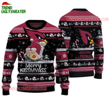 Arizona Cardinals Merrykissmyass Funny Santa Claus Christmas Ugly Sweater