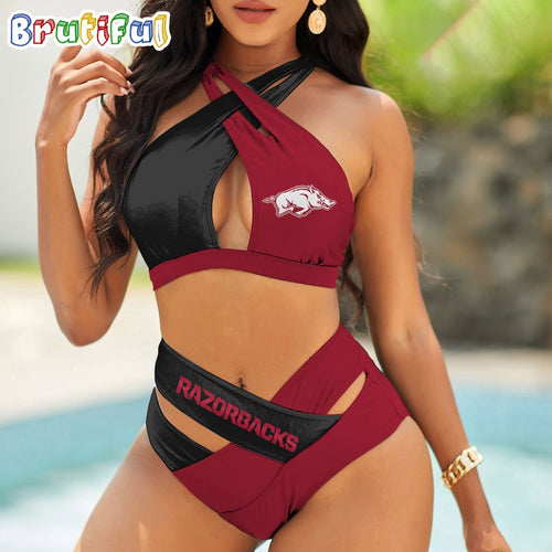 Arkansas Razorbacks Women Bikini Set Sporty Bikini Sets