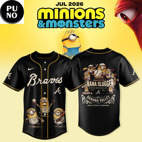 Atlanta Braves x Minions & Monsters 2026 Vintage 1920s Baseball Jersey