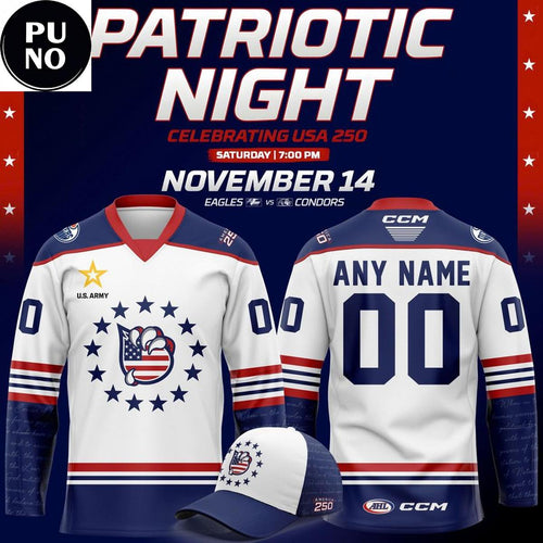 Bakersfield Condors x Patriotic Night 2026 Personalized Hockey Jersey