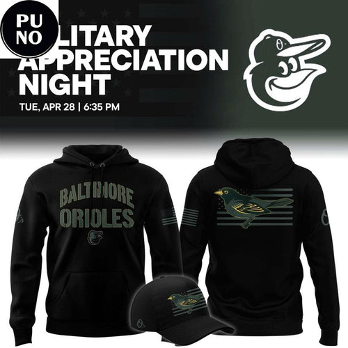 Baltimore Orioles Military Appreciation Night 2026 Hoodie T-Shirt