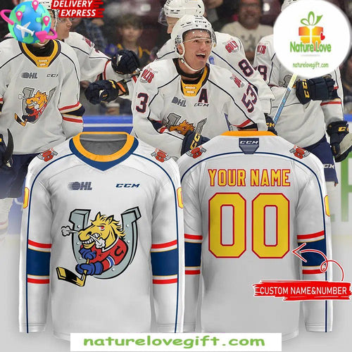 Barrie Colts 2026 White Hockey Jersey New Uniform
