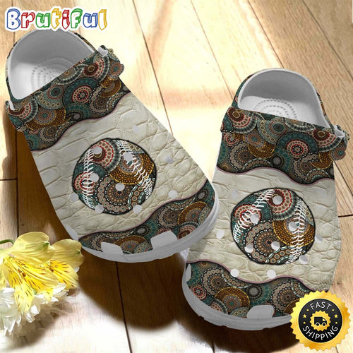 Baseball Ball Hippie Shoes Clogs For Hippie Girl