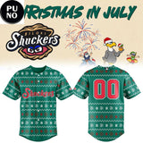 Biloxi Shuckers 2026 Christmas In July Personalized Baseball Jersey