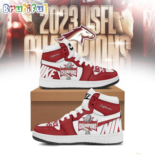 Birmingham Stallions 2024 USFL Champions Air Jordan 1 Hightop Shoes