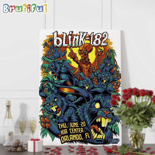 Blink-182 June 20 2024 Kia Center Orlando FL Wall Art Poster Canvas