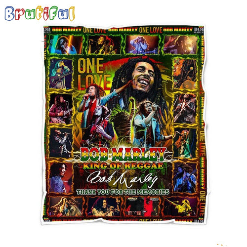 Bob Marley King Of Reggae Thank You For The Memories Blanket