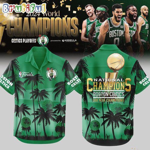 Boston Celtics 18 Time Finals Champions NBA 2024 Hawaiian Shirt