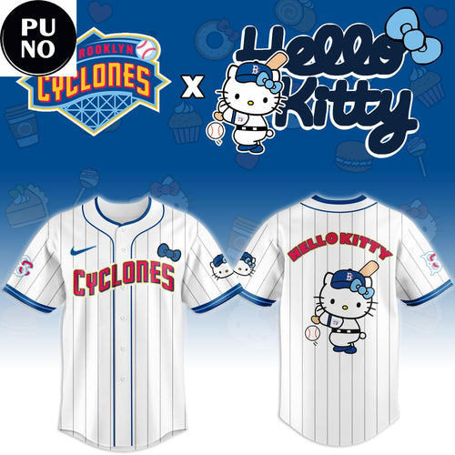 Brooklyn Cyclones x Hello Kitty Night 2026 Baseball Jersey
