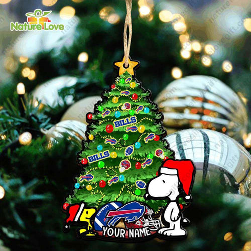 Buffalo Bills Snoopy Peanuts Custom Christmas Ornament Xmas Tree Decorations