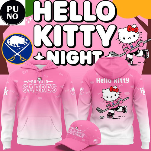 Buffalo Sabres x Hello Kitty Pink Night 2026 Hoodie Shirt