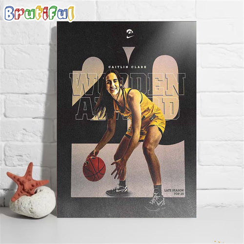Caitlin Clark To The John R Wooden Award Late Season Top-20 Art Poster Canvas