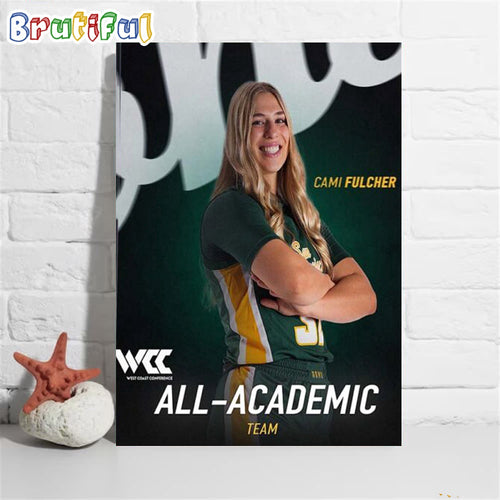 Cami Fulcher Is The 2024 WCC West Coast Conference All Academic Team Poster Canvas