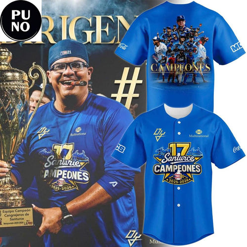 Cangrejeros de Santurce 2026 Campeon de la LBPRC Locker Room Baseball Jersey