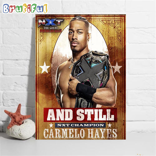 Carmelo Hayes And Still NXT Champion At WWE NXT The Great American Bash 2023 Wall Art Poster Canvas