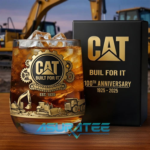 Caterpillar 100th Anniversary Commemorative Whiskey Glass