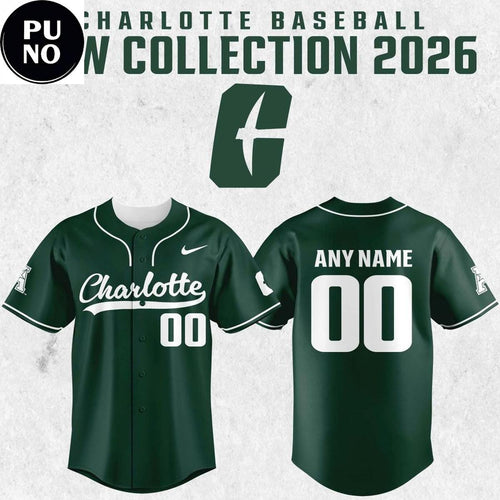 Charlotte 49ers Baseball New Look 2026 Personalized Baseball Jersey