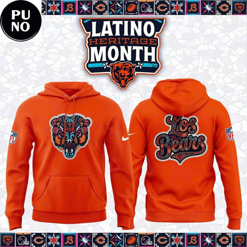 Chicago Bears 2026 Latino Heritage Month Los Bears Hoodie T-Shirt
