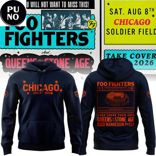 Chicago Bears x Foo Fighters Tour 2026 Hoodie T-Shirt