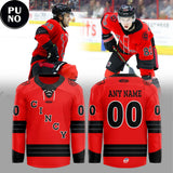 Cincinnati Cyclones Red Game 2026 Persoanlized Hockey Jersey
