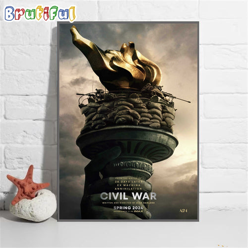 Civil War In Theaters April 12 Wall Art Poster Canvas