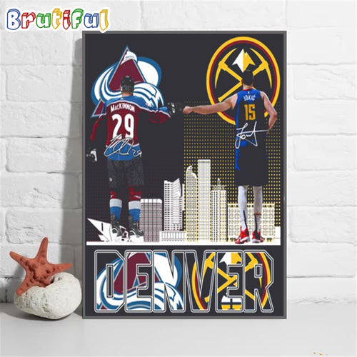 Colorado Avalanche Mix Denver Nuggets 2024 Wall Art Poster Canvas