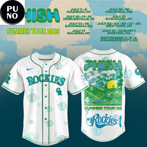 Colorado Rockies x Phish Summer Tour 2026 Baseball Jersey