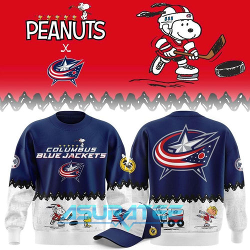 Columbus Blue Jackets ”Peanuts Night” 2026 Snoopy Special Sweatshirt