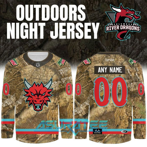 Columbus River Dragons 2026 Outdoors Night Hockey Jersey
