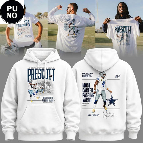 Dallas Cowboys Dak Prescott Most Career Passing Yards 2026 Hoodie T-Shirt