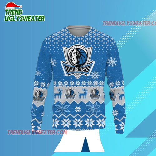 Dallas Mavericks Winter Wonderland Ugly Christmas Sweater