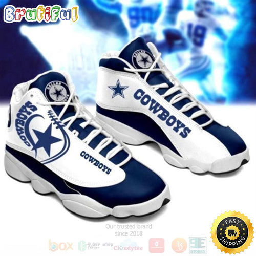 Dallas Cowboys Football Team Nfl Air Jordan 13 Shoes