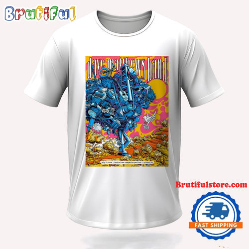 Dave Matthews Band July 17 2024 Tour Bank Of New Hamsphire Pavilion in Gilford NH T Shirt