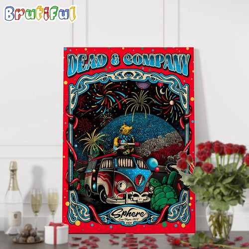 Dead And Company July 4 2024 Las Vegas Sphere NV Tour Wall Art Poster Canvas