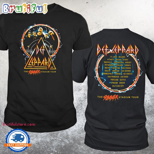 Def Leppard The Summer Stadium Tour 2024 Schedule T Shirt